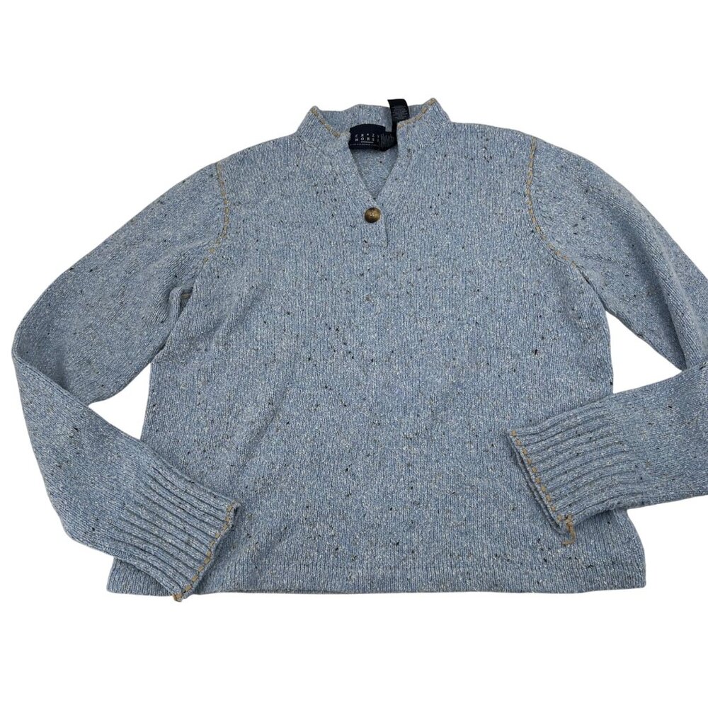 Crazy Horse Liz Claiborne Vintage 90s Sweater Soft Blue Pullover Women's size XL